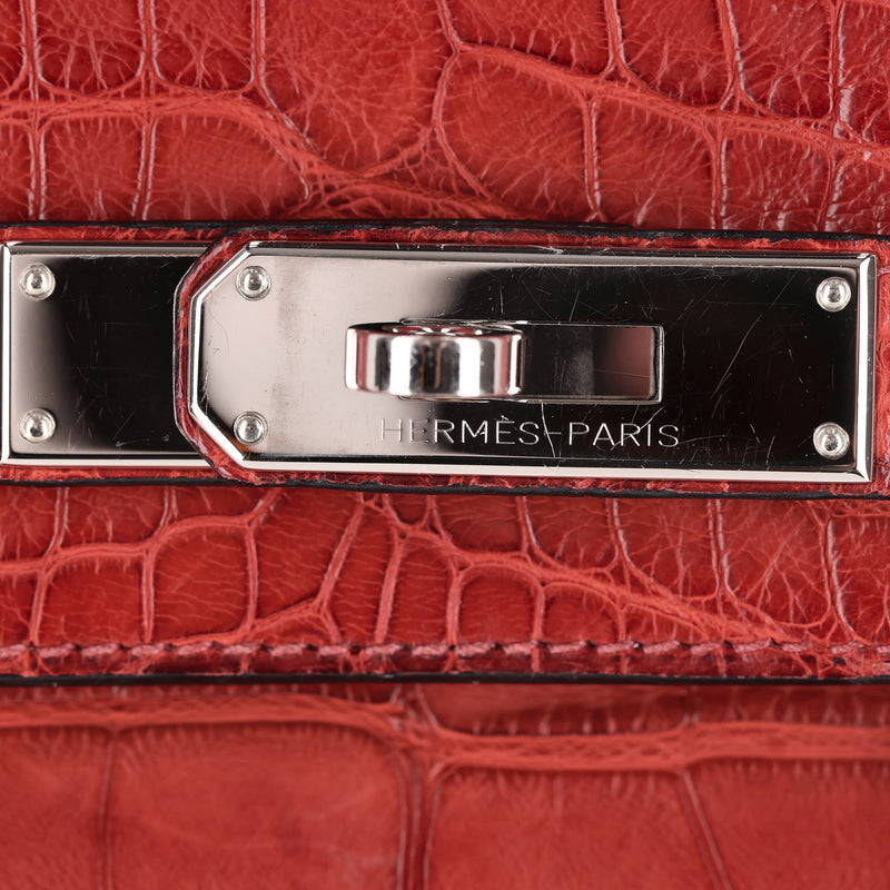 Hermes Birkin 30 Alligator Skin Handbag