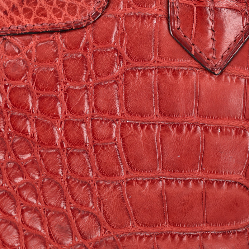 Hermes Birkin 30 Alligator Skin Handbag