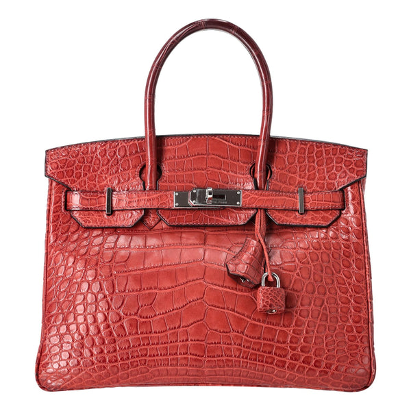 Hermes Birkin 30 Alligator Skin Handbag