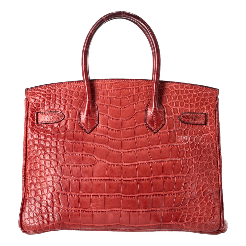 Hermes Birkin 30 Alligator Skin Handbag