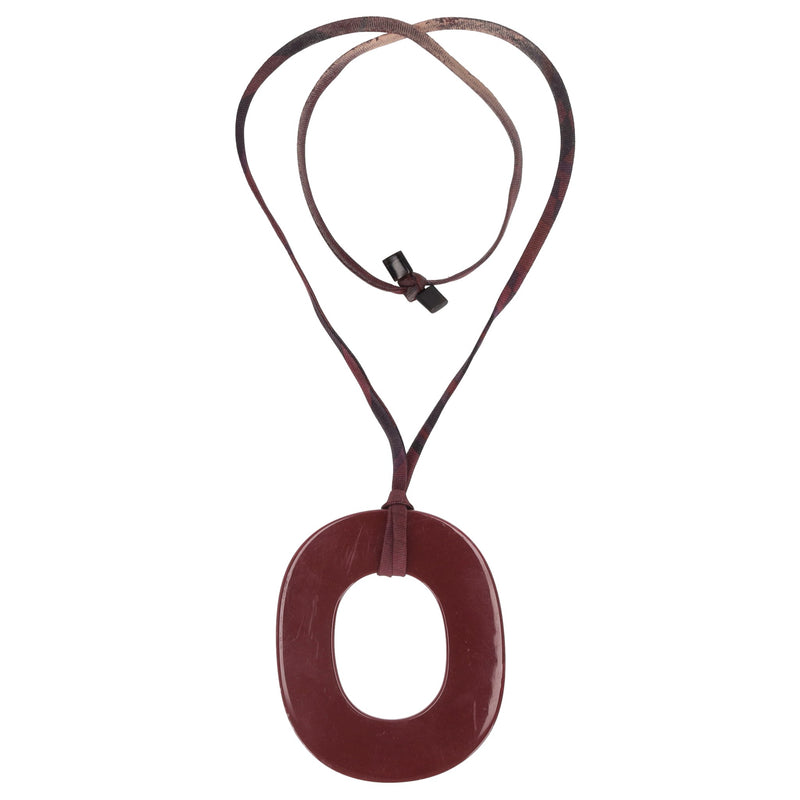 Hermes Lacquered Buffalo Horn Isthme Pendant Necklace