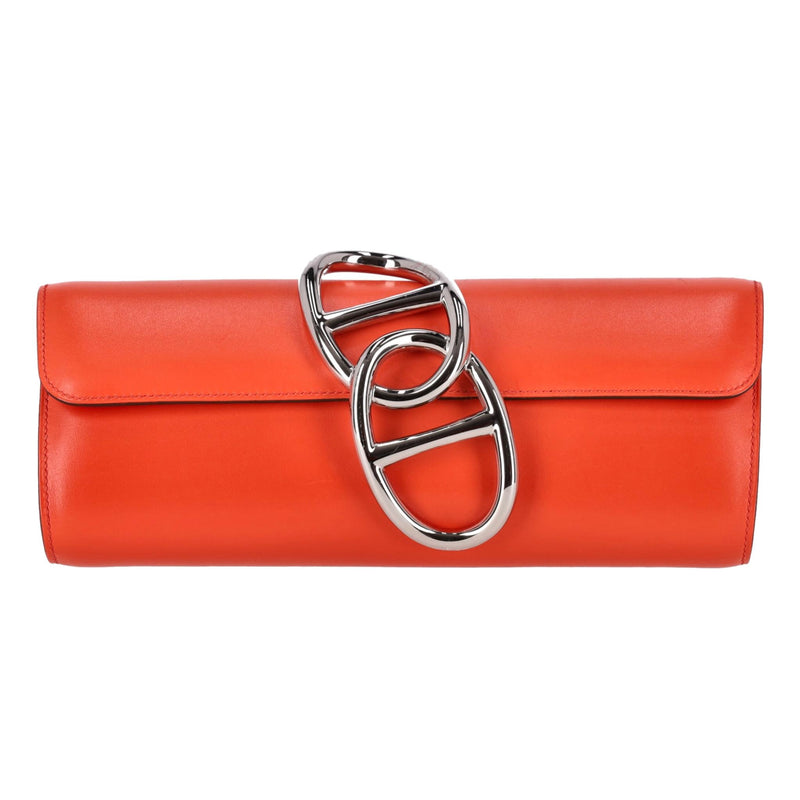 Hermes Egee Clutch Bag In Tadelakt Leather