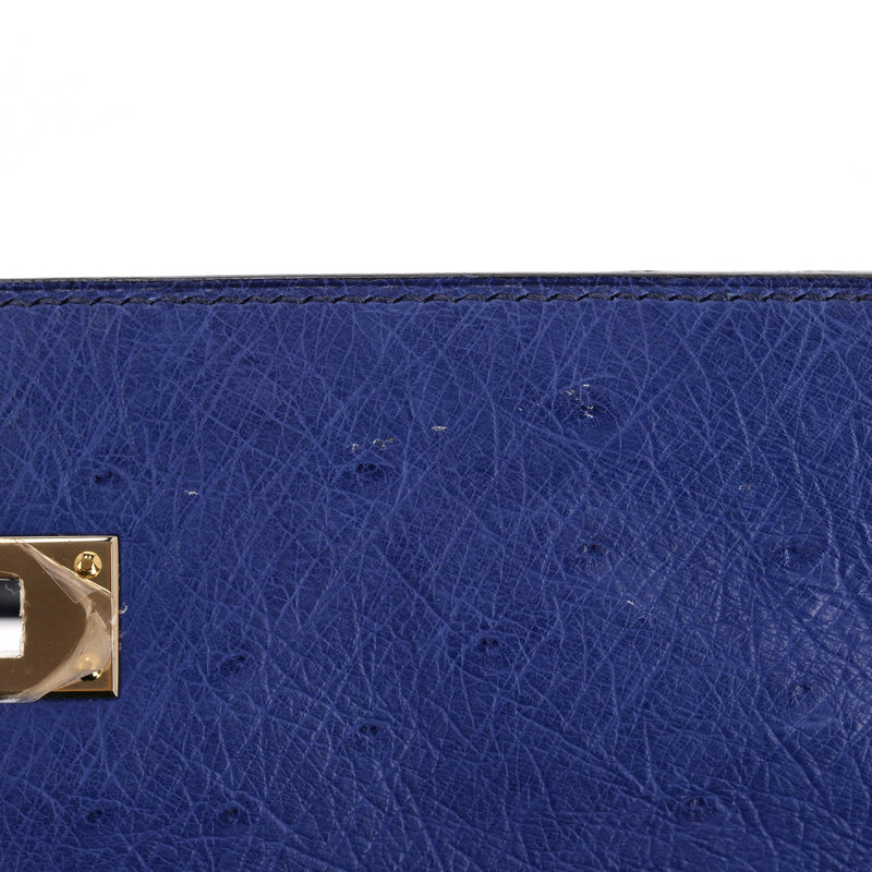 Hermes Kelly Ltd Edition Ghillies Bag In Ostrich Skin