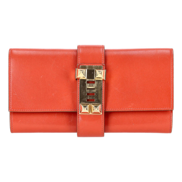 Hermes Leather Medor Clutch Bag