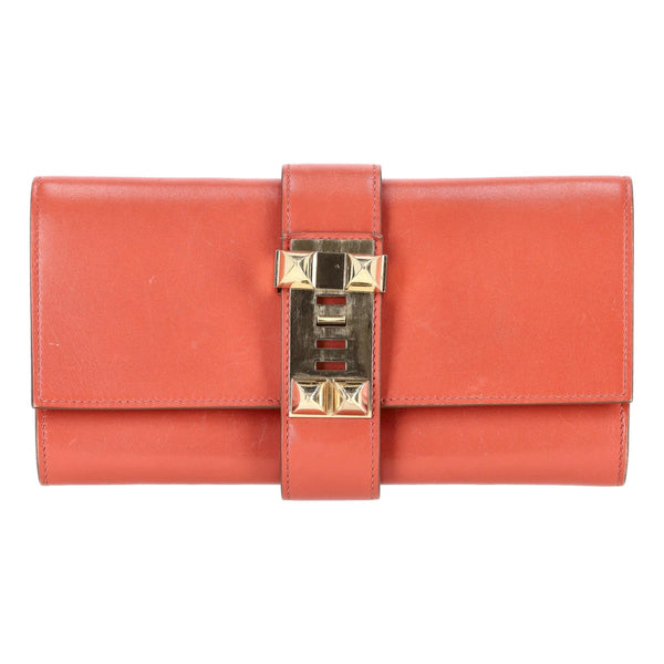 Hermes Leather Medor Clutch Bag