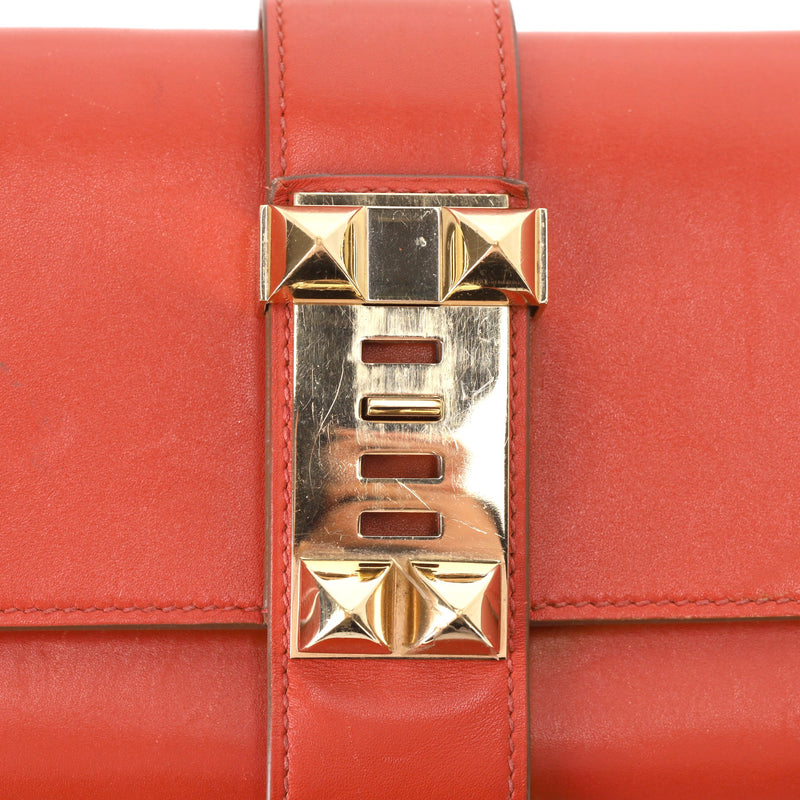 Hermes Leather Medor Clutch Bag