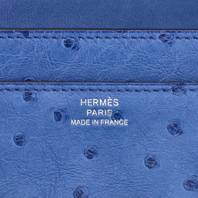 Hermes Ostrich Skin Constance Long Wallet