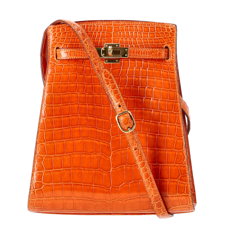 Hermes Crocodile Porosus Skin Kelly Sport Bag