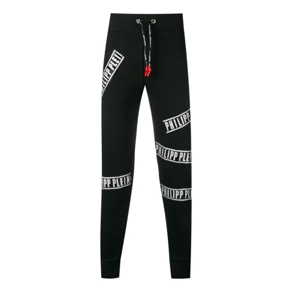 Philipp Plein Crystal Logo Cotton Jogging Pants. Size 3XL