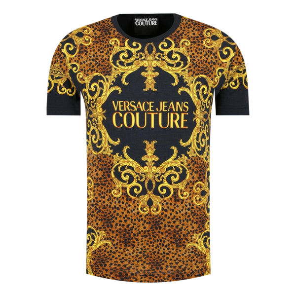 Versace Jeans Couture Baroque Logo Print Cotton T-Shirt. Size XXXL