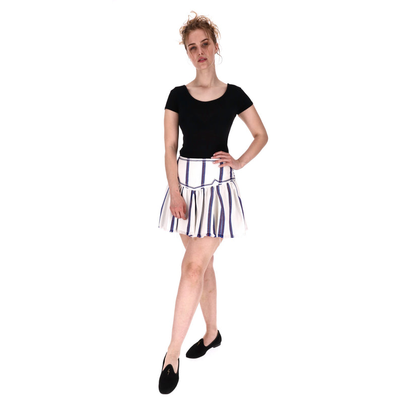 Isabel Marant Etoile Pleated Striped Mini Skirt. Size 36FR