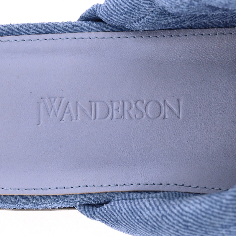 JW Anderson Denim & Chain Twist Slides. Size 40