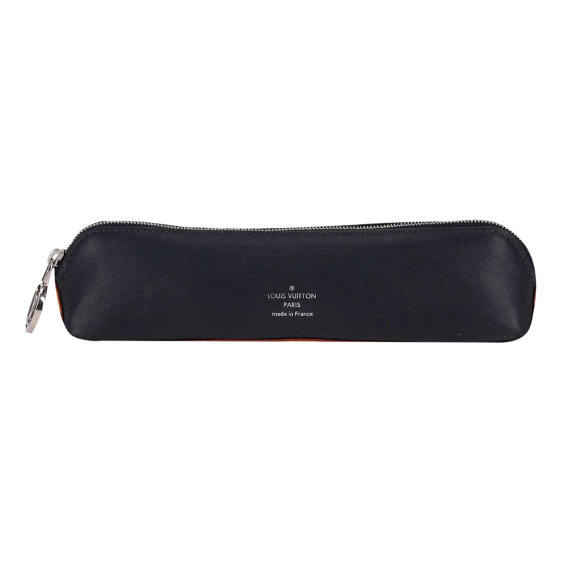 Louis Vuitton 'LV' Monogram Pencil Case With Logo Charm