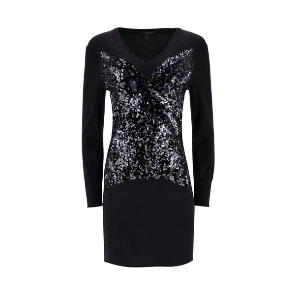 Louis Vuitton Cashmere & Wool Sequins Dress. Size M