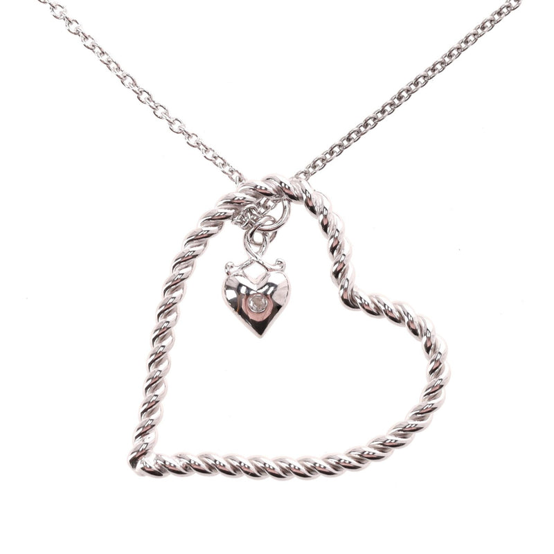 Lily & Lotty 925 Sterling Silver & Diamond Heart Necklace