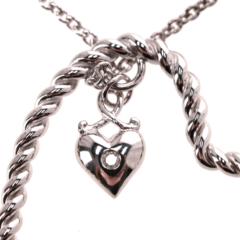 Lily & Lotty 925 Sterling Silver & Diamond Heart Necklace