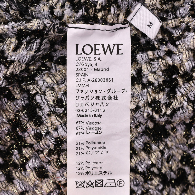 Loewe Cropped Metallic Knitted Jumper. Size M