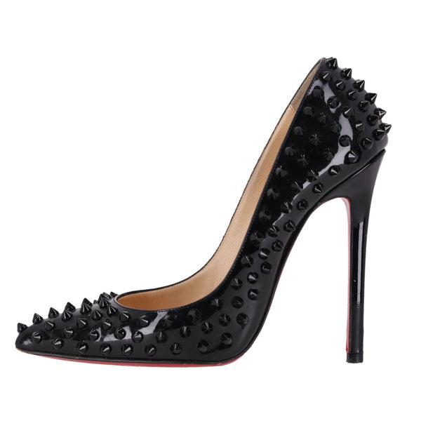 Christian Louboutin Pigalle Spikes Patent Leather Pumps. Size 37.5