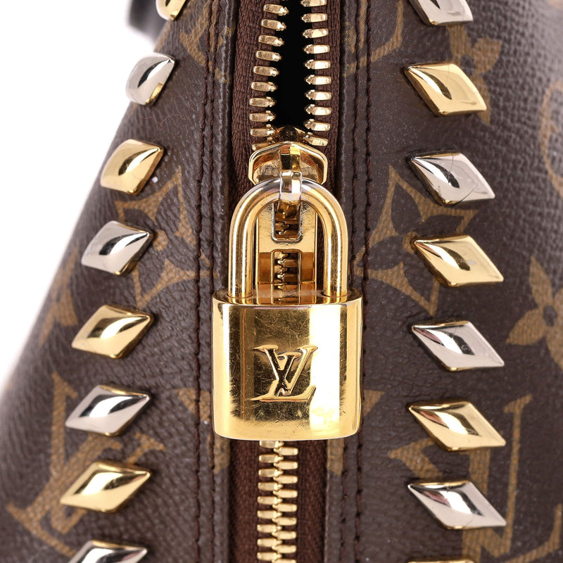 Louis Vuitton Cruise Runway Monogram Macassar Studded Alma Bag