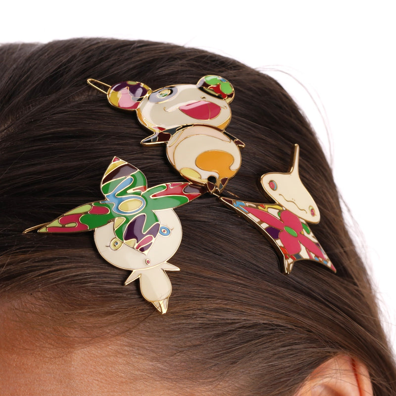 Louis Vuitton Ltd Edition Takashi Murakami Collection Hair Clips