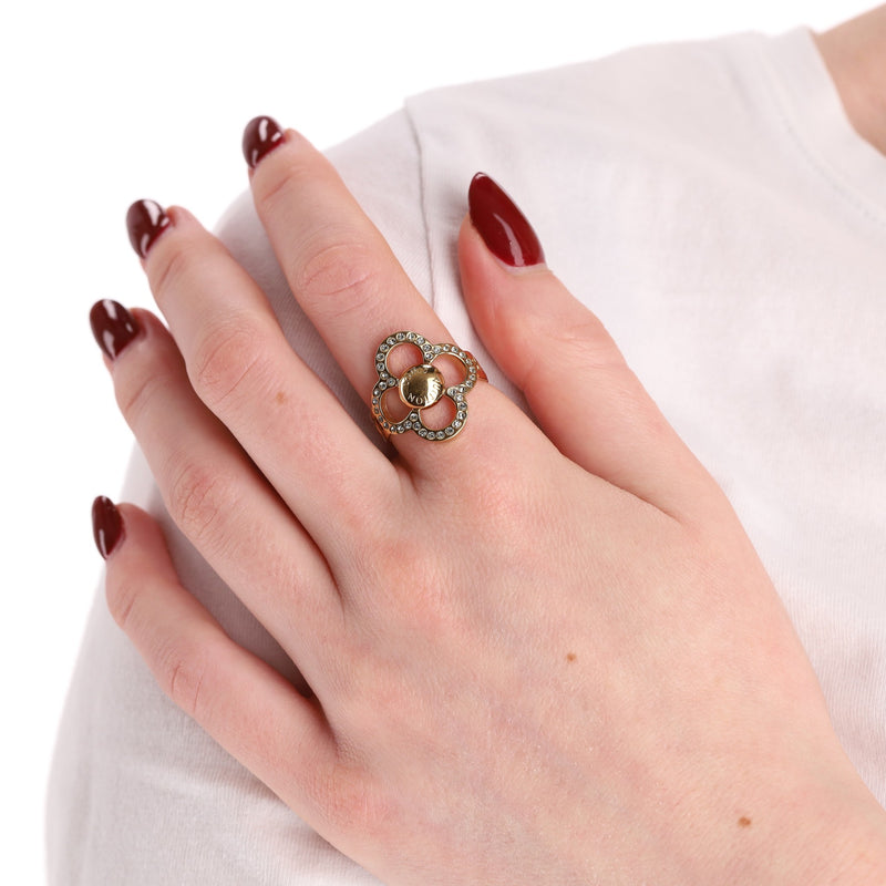 Louis Vuitton Monogram Flower Power Crystal Ring