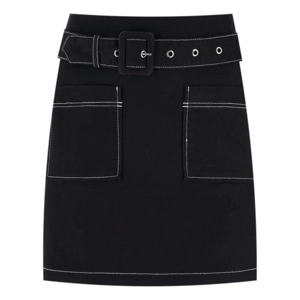 Maje Cotton Belted Mini Skirt. Size 36FR