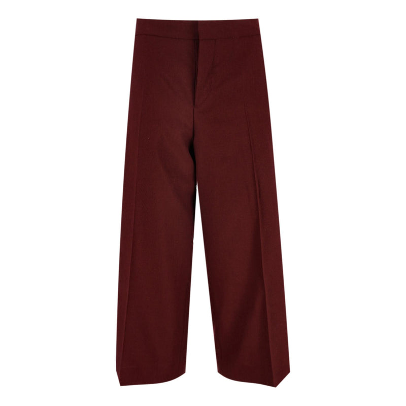 Marni Wide-Leg Cropped Wool Trousers. Size 40FR