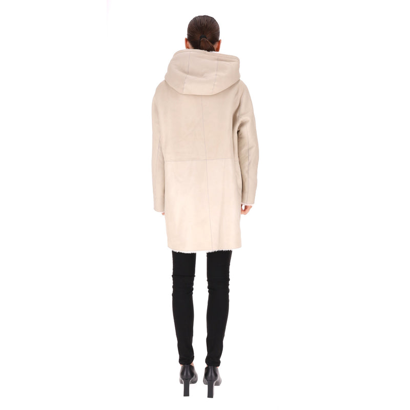 Max & Moi Reversible Merino Shearling Coat. Size 36FR