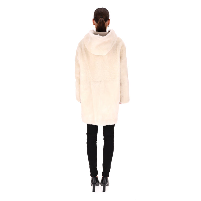 Max & Moi Reversible Merino Shearling Coat. Size 36FR