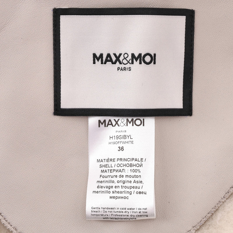 Max & Moi Reversible Merino Shearling Coat. Size 36FR