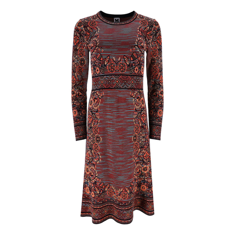 Missoni Patterned Knitted Wool Blend Dress. Size 42IT