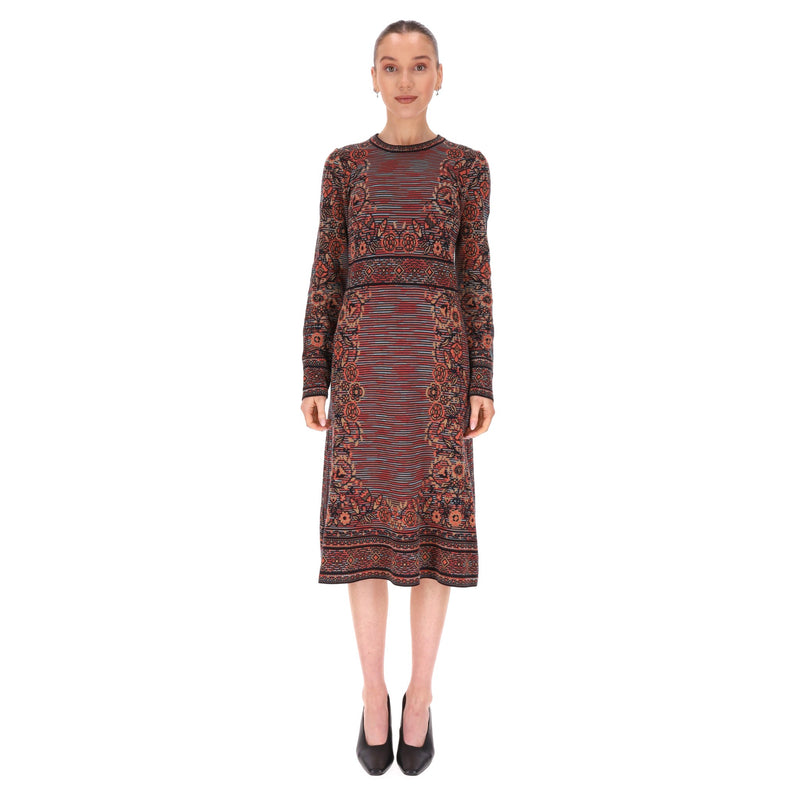 Missoni Patterned Knitted Wool Blend Dress. Size 42IT