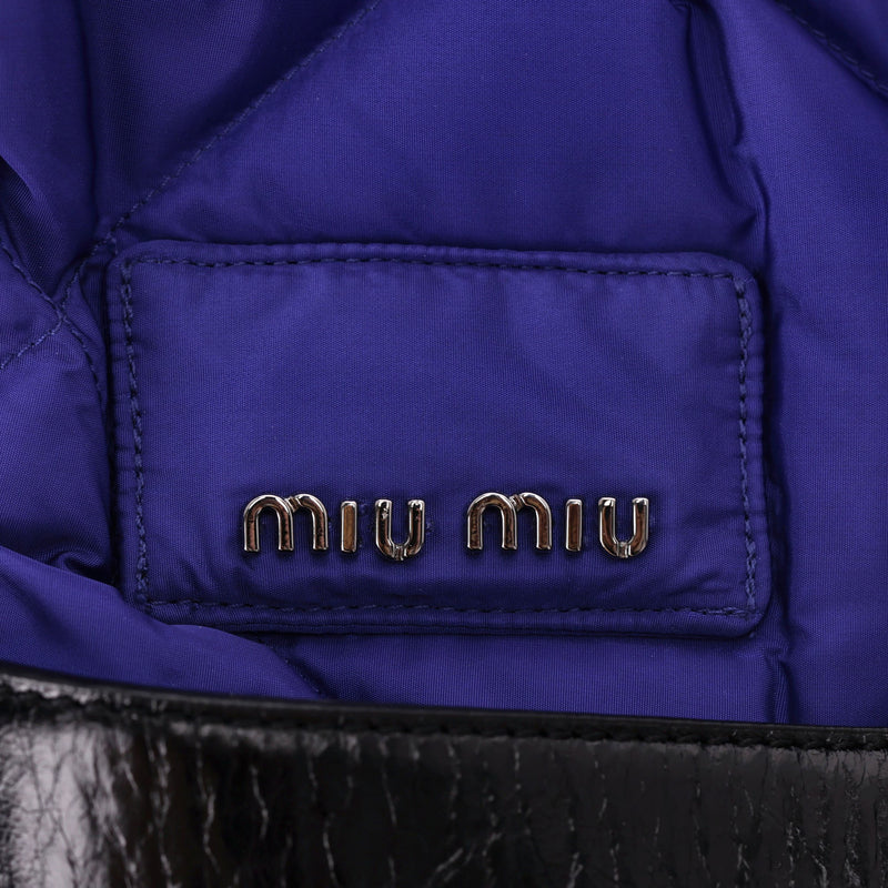 Miu Miu Quilted Goose Down Belted Coat. Size 38IT