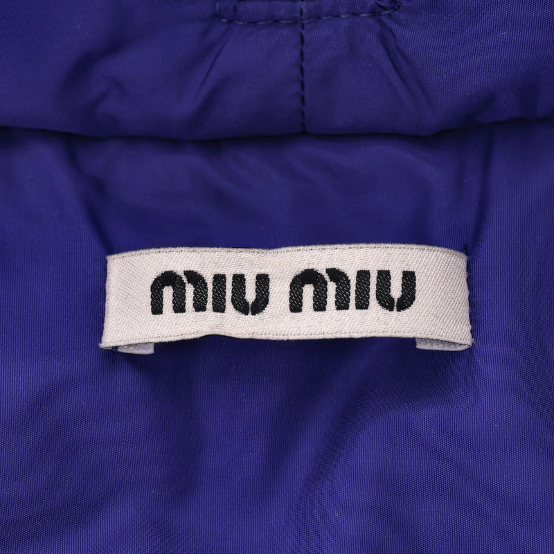 Miu Miu Quilted Goose Down Belted Coat. Size 38IT