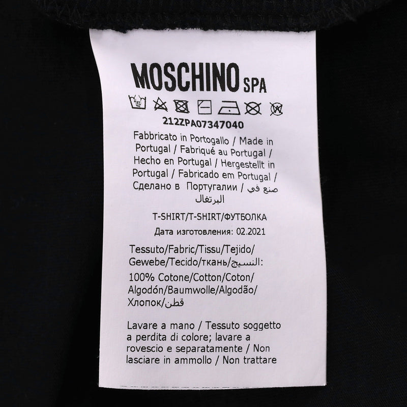 Moschino Crystal Embellished Logo T-Shirt. Size 54IT