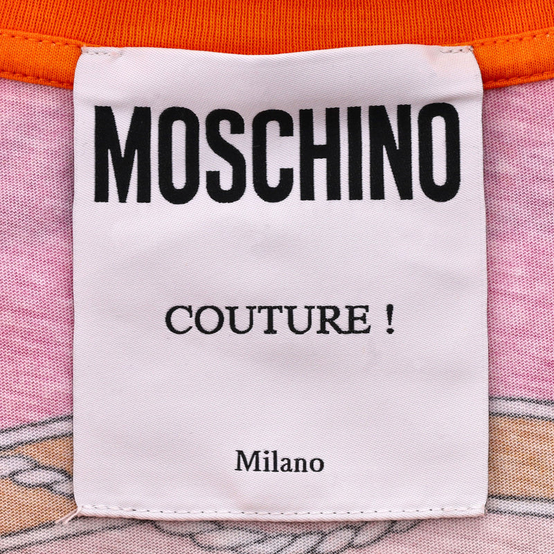 Moschino Couture Graphic Print Cotton T-Shirt. Size 54IT