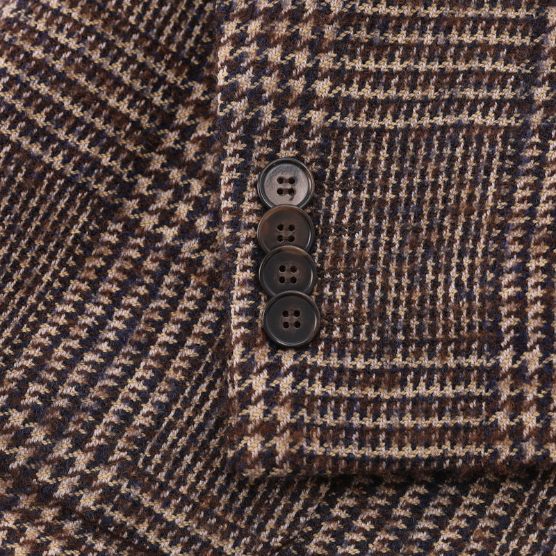 Officine Generale Prince Of Wales Checked Wool Jacket. Size 46FR