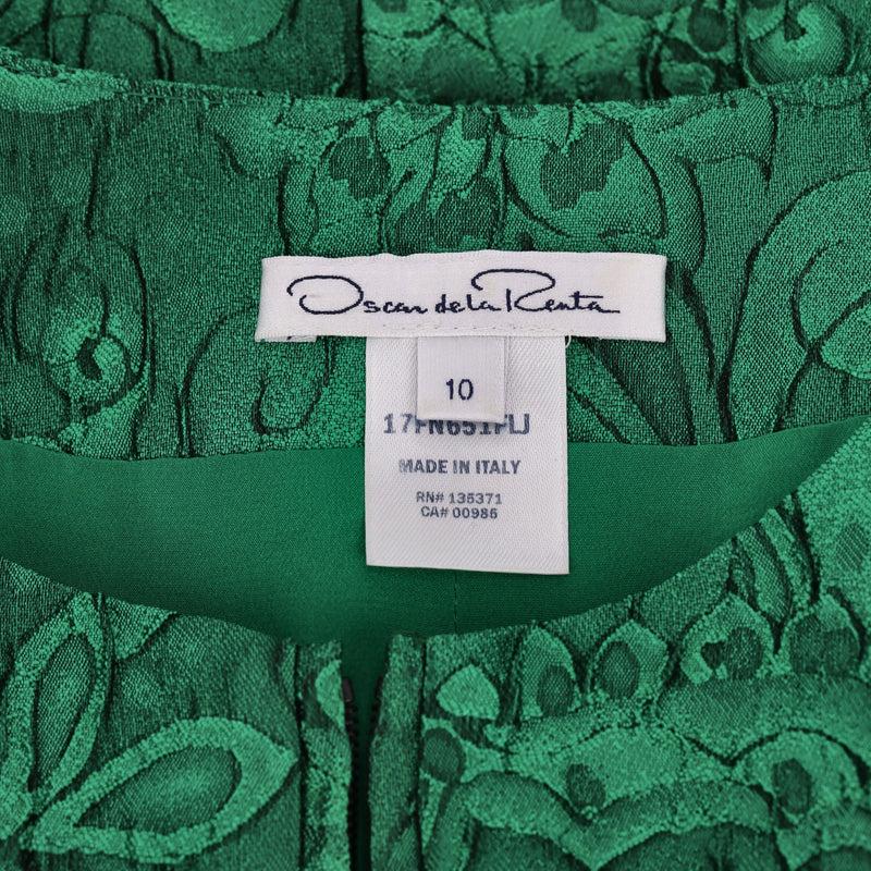 Oscar De La Renta Silk Blend Jacquard Dress. Size 10UK