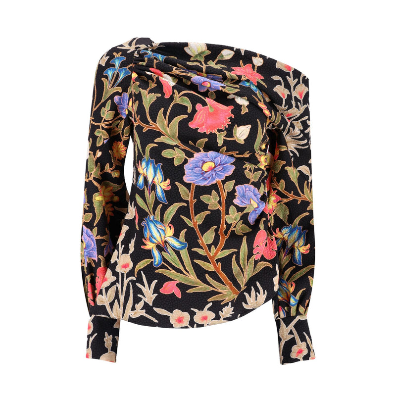 Peter Pilotto Floral Asymmetric Blouse. Size 38FR