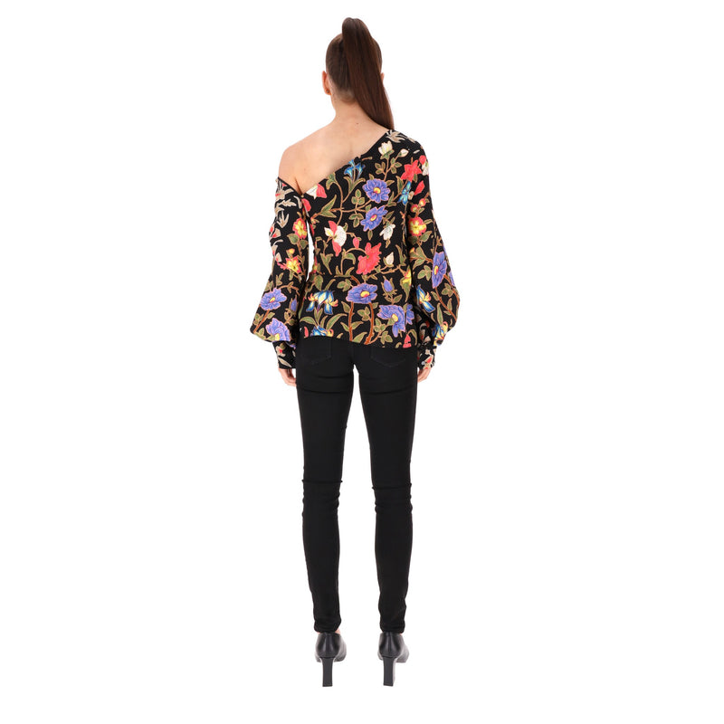 Peter Pilotto Floral Asymmetric Blouse. Size 38FR