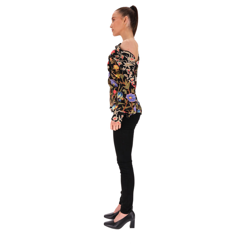 Peter Pilotto Floral Asymmetric Blouse. Size 38FR