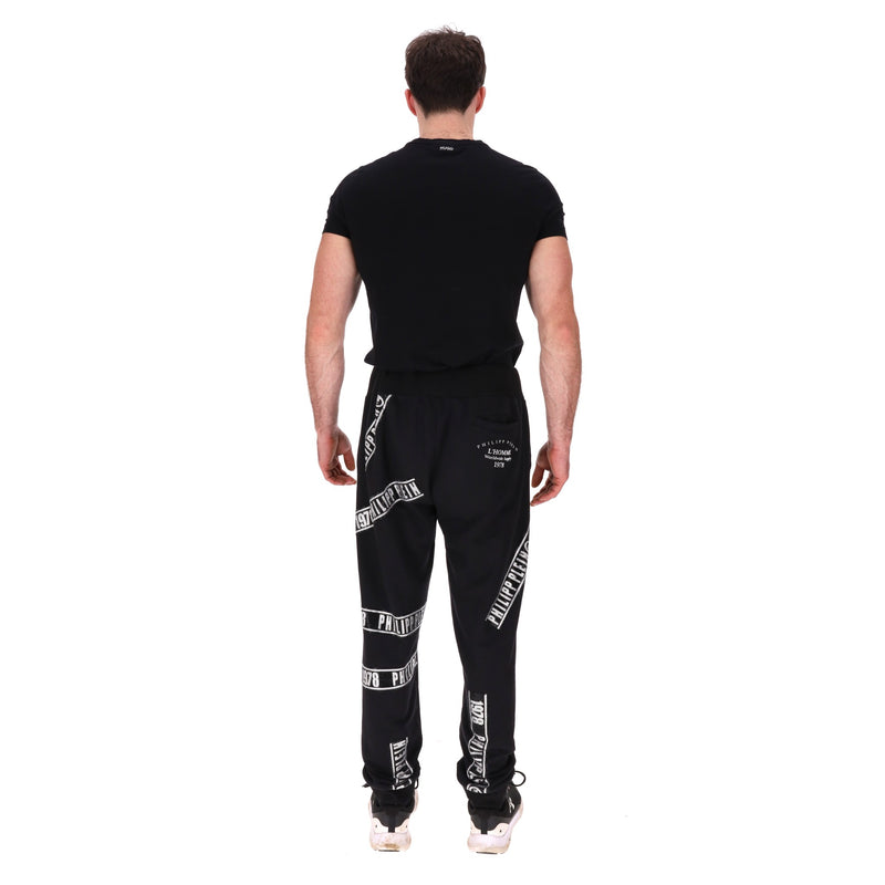 Philipp Plein Crystal Logo Cotton Jogging Pants. Size 3XL