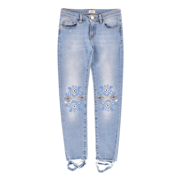 Pinko Floral Embroidered Jeans. Size W26