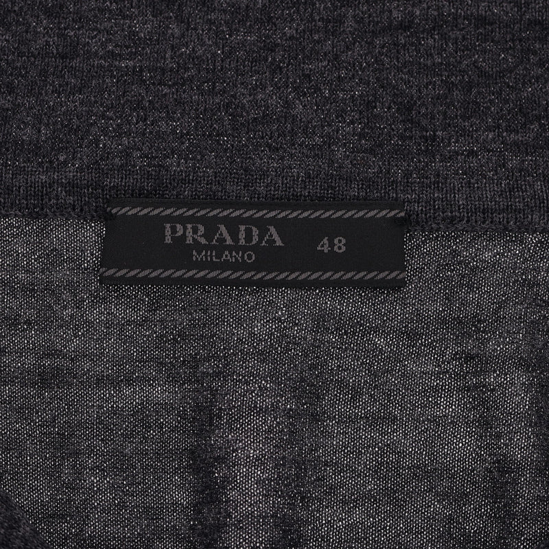 Prada Wool Long Sleeved Polo Shirt. Size 48IT