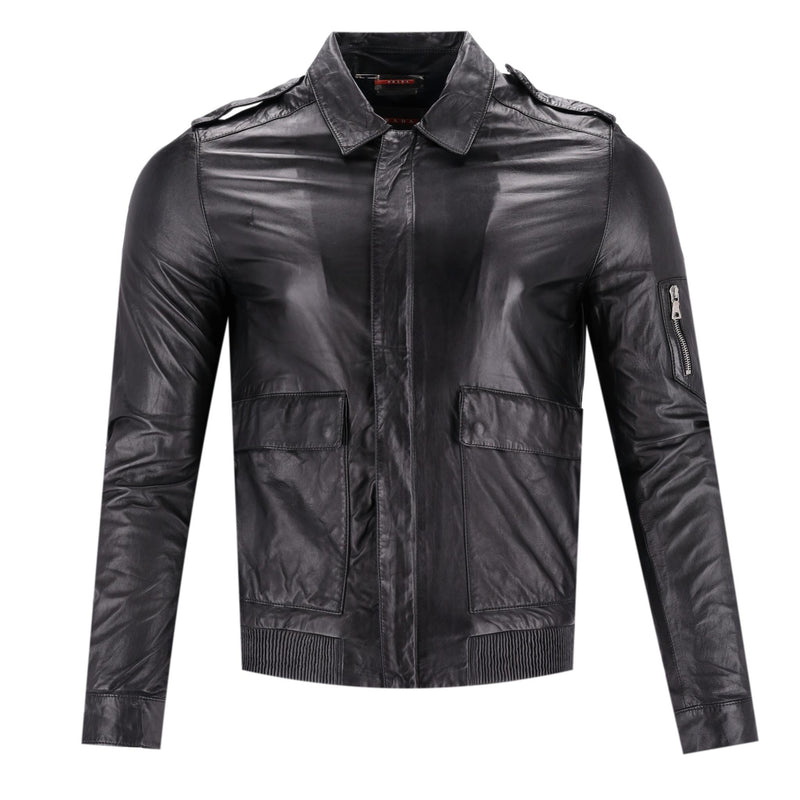 Prada Leather Bomber Jacket. Size 48IT