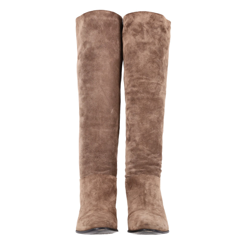 Prada Suede Knee-High Boots. Size 35