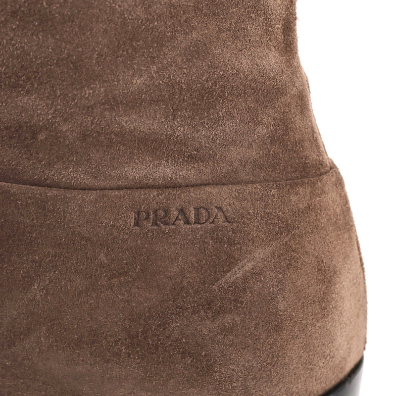 Prada Suede Knee-High Boots. Size 35