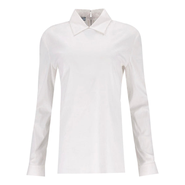 Prada Cotton Shirt With Zip-Up To Rear. Size 46IT