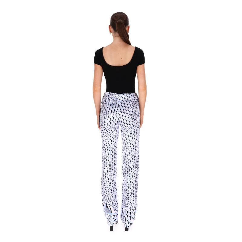 Prada Straight-Leg Geometric Print Trousers. Size 38IT