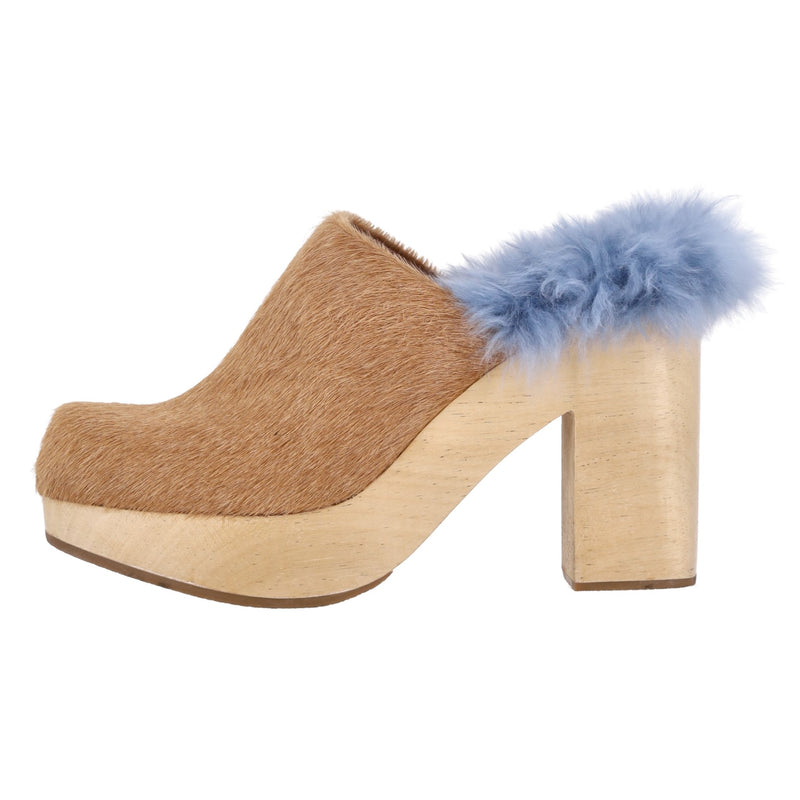 Rachel Comey Cow Hair & Alpaca Fur Clogs. Size 40.5